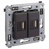  Устройство зарядное USB СП Avanti "Черный матовый" DKC 4412543