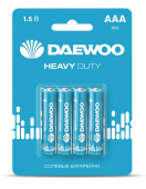  Элемент питания солевой AAA/R03 1.5В Heavy Duty 2021 BL-4 (уп.4шт) DAEWOO 5029361